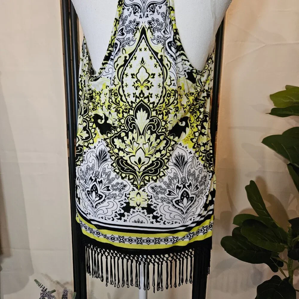 INC International Concepts top with fringe at the hem. Size Large - Picture 5 of 9